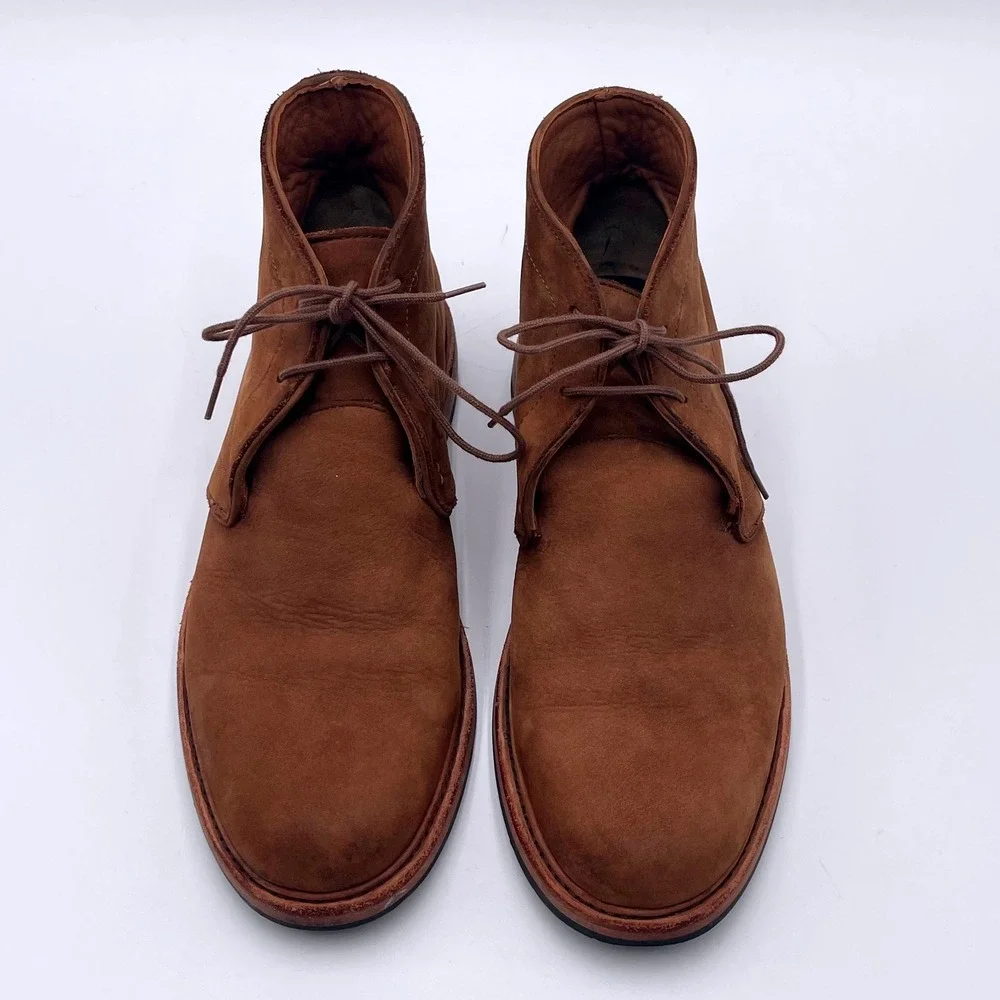 Frye Mens Bowery Chukka Boots Chestnut Brown Leather Ankle 3480431-CHT Size 8.5